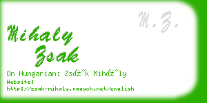 mihaly zsak business card